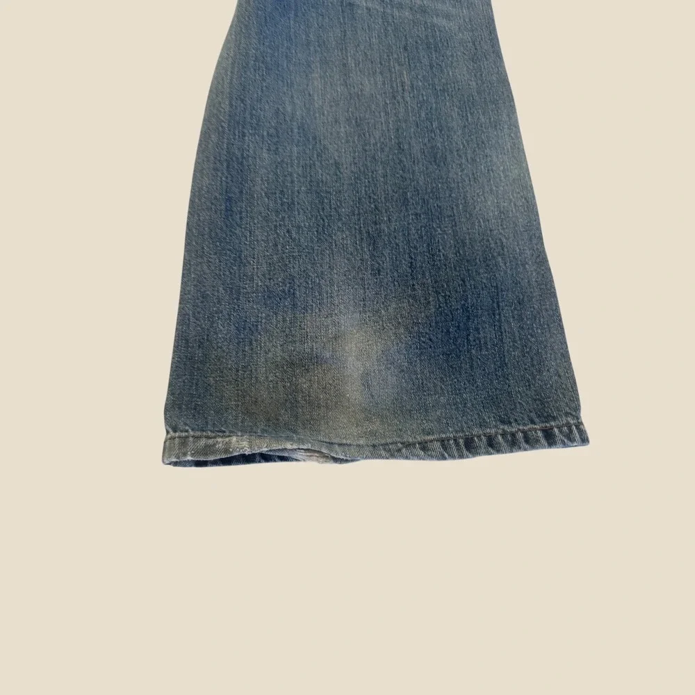 Buffalo Jeans Denim‎ Men Blue Embroidered Back Pocket Straight Leg